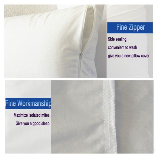 Lot de 2 oreillers anti-acariens et anti-bactériens